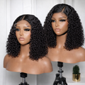 16” Jerry Curly 13×4 Frontal Wig – Glueless Pre-Cut Pre-Bleached